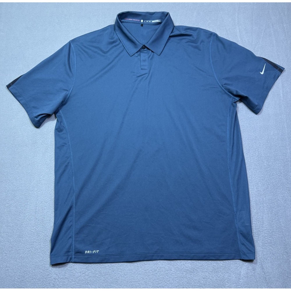Nike Tiger Woods Polo Shirt Mens XL Snap Performance Golf Stretch Athleisure Dad